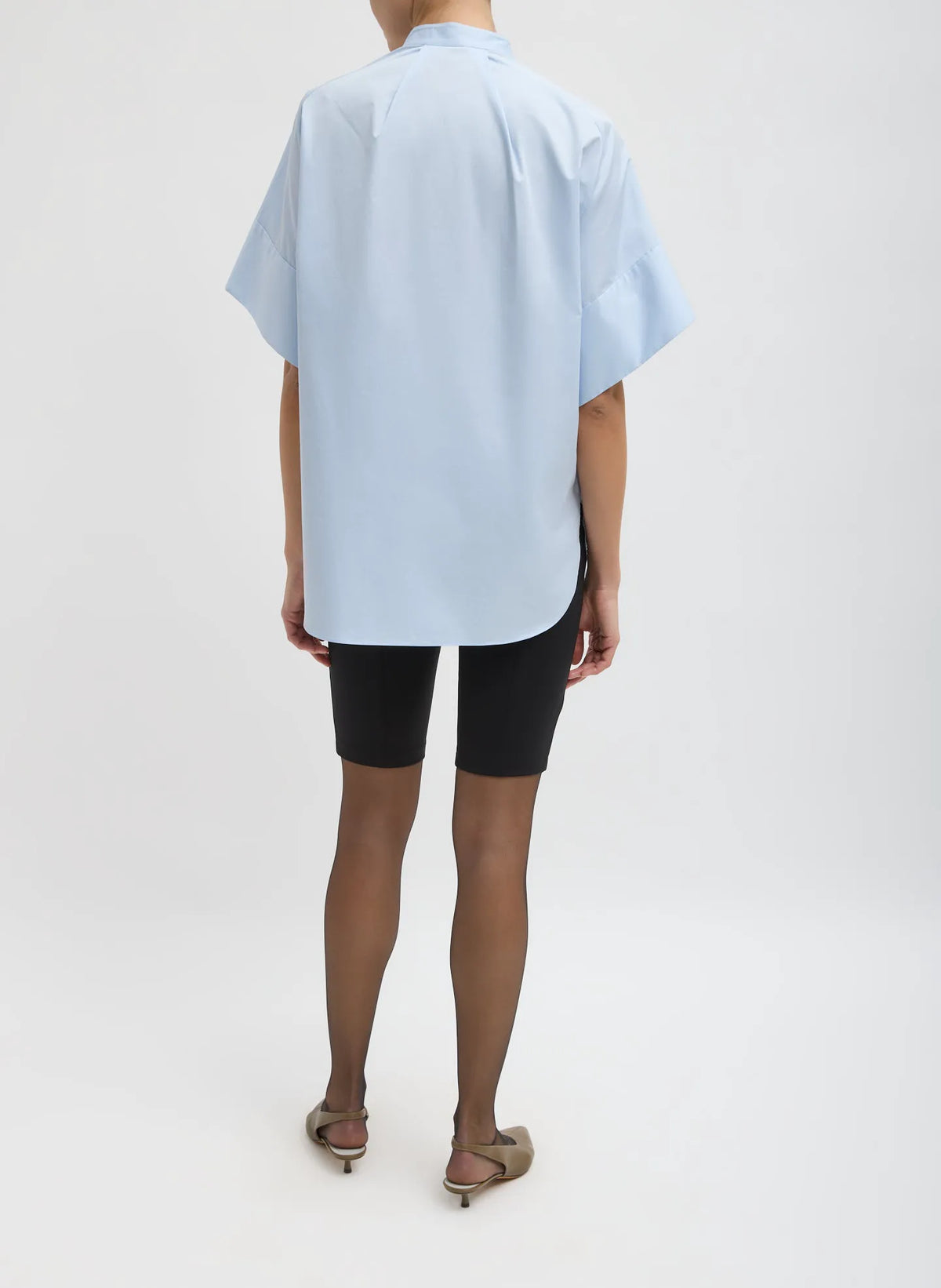 Eco Poplin Raglan Tucked Short Sleeve Shirt