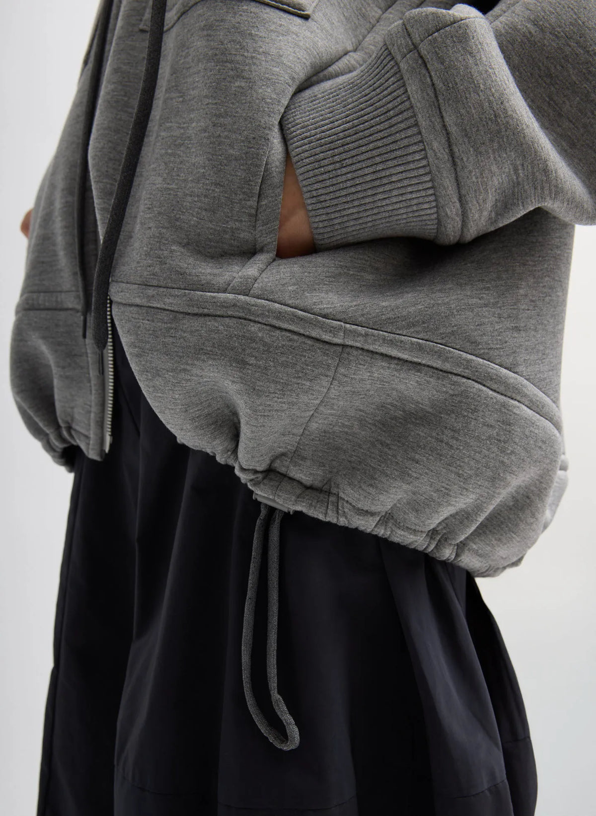 Techy Viscose Zip Up Hoodie