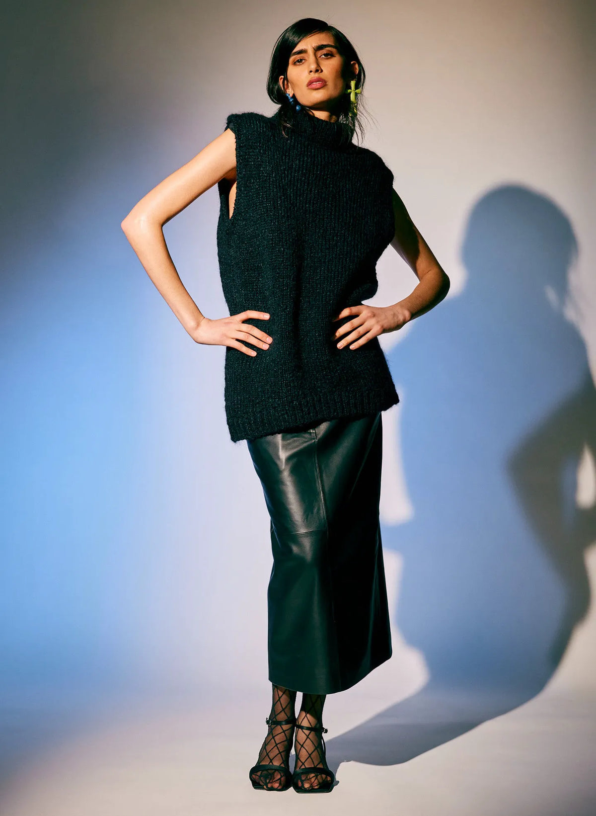 Claude Mohair Cocoon Funnelneck Vest