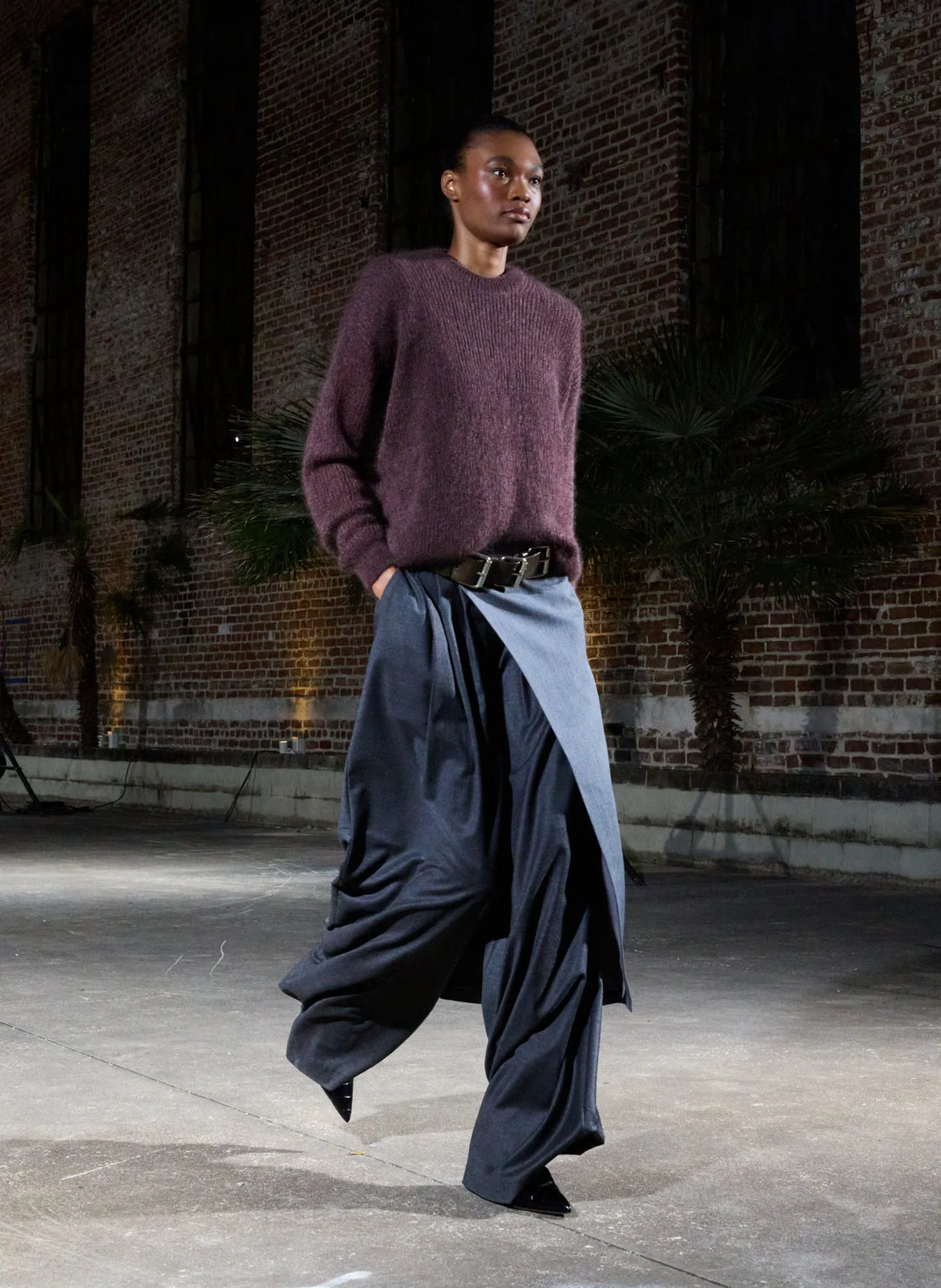 Silk Mohair Crewneck Easy Pullover