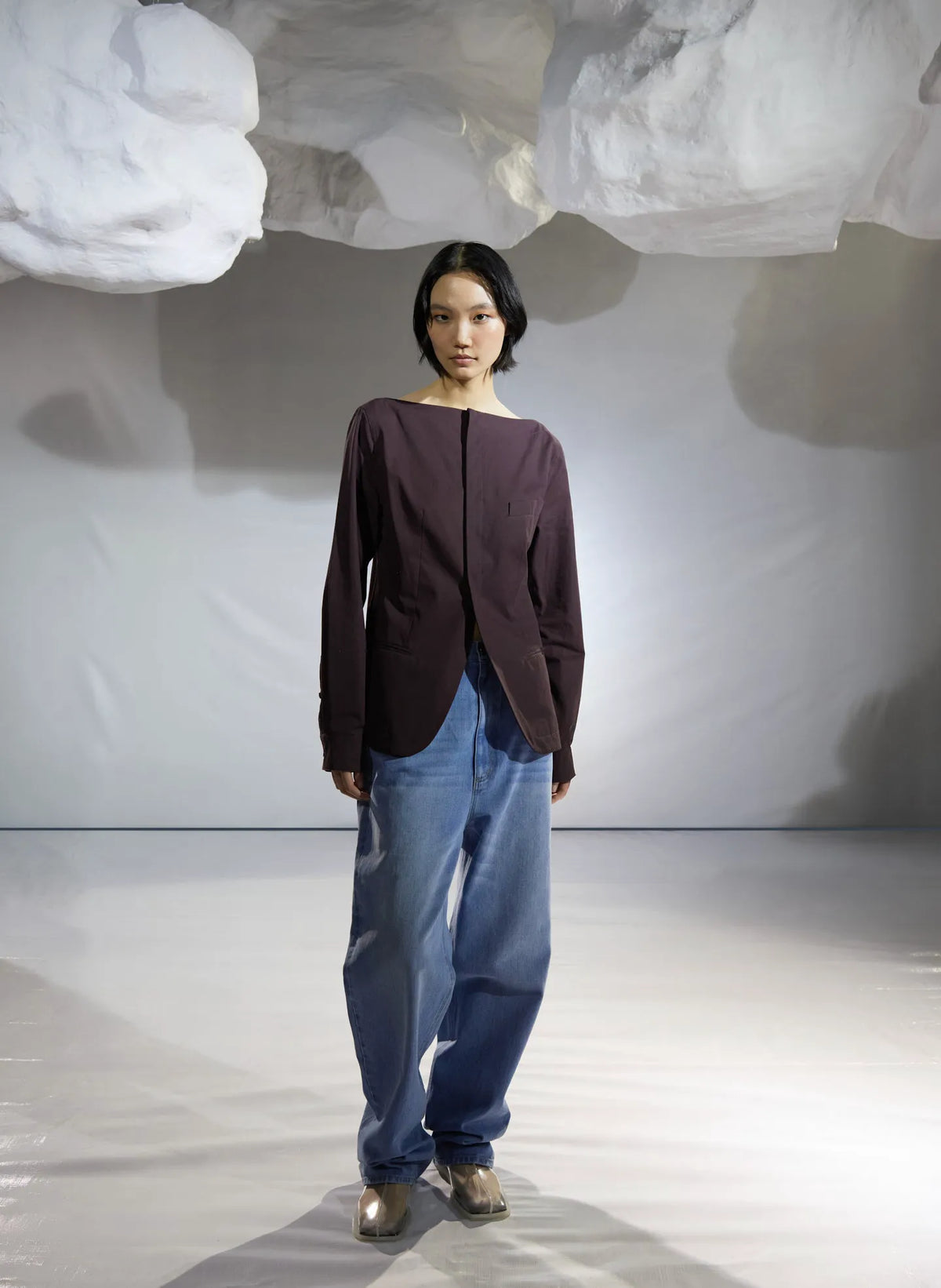 Bio Twill Boatneck Shirt Jacket