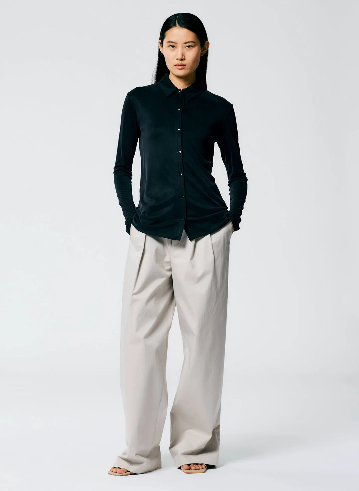 Deeba Cupro Slim Shirt