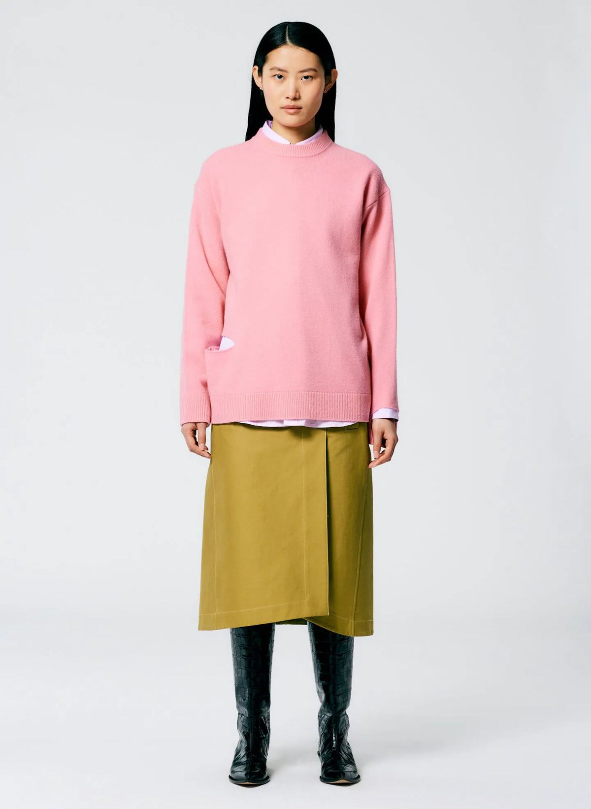 Soft Lambswool Crewneck Easy Pullover
