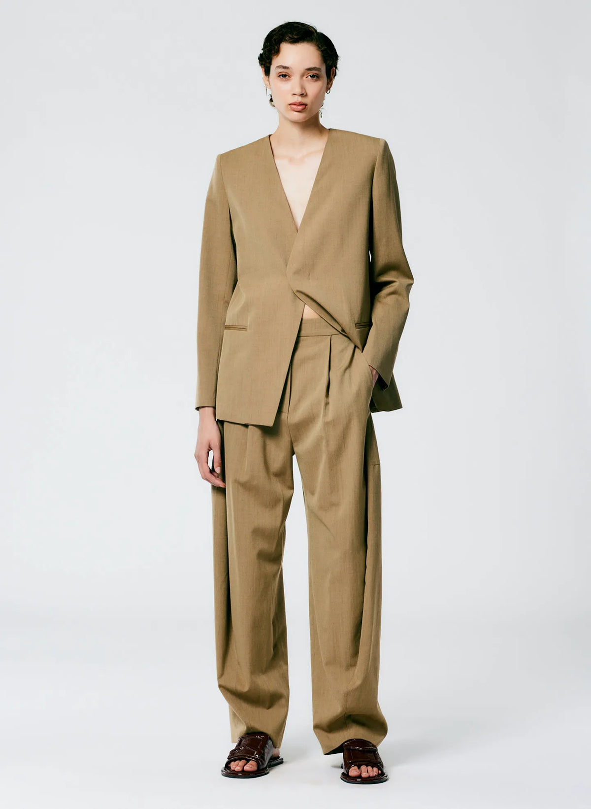 Refined Wool Tricotine Suiting Simon Trouser