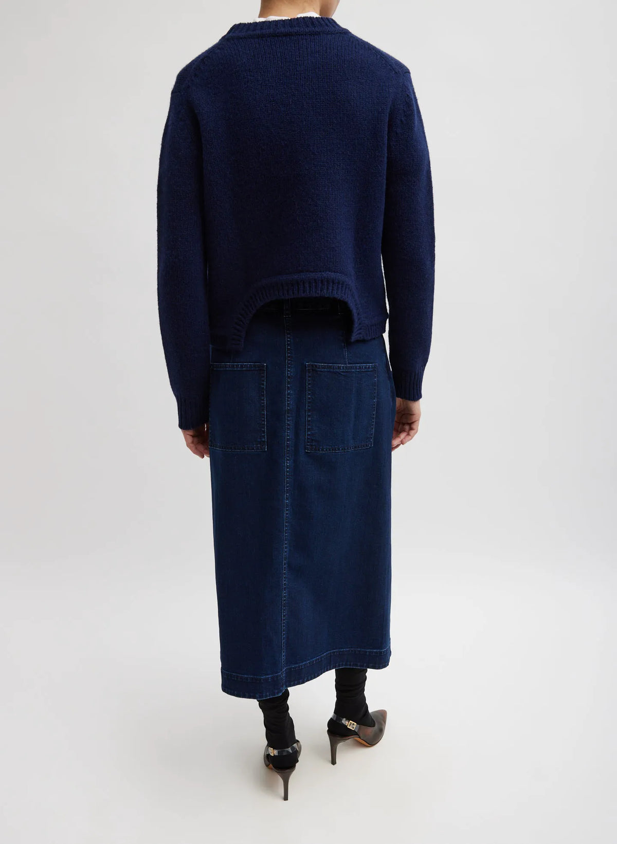 Soft Lambswool Shrunken Crewneck Pullover