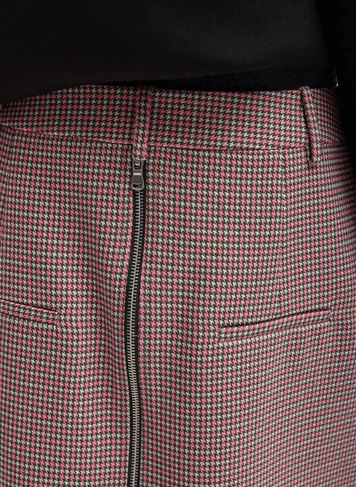 Leon Check Midi Trouser Zip Skirt