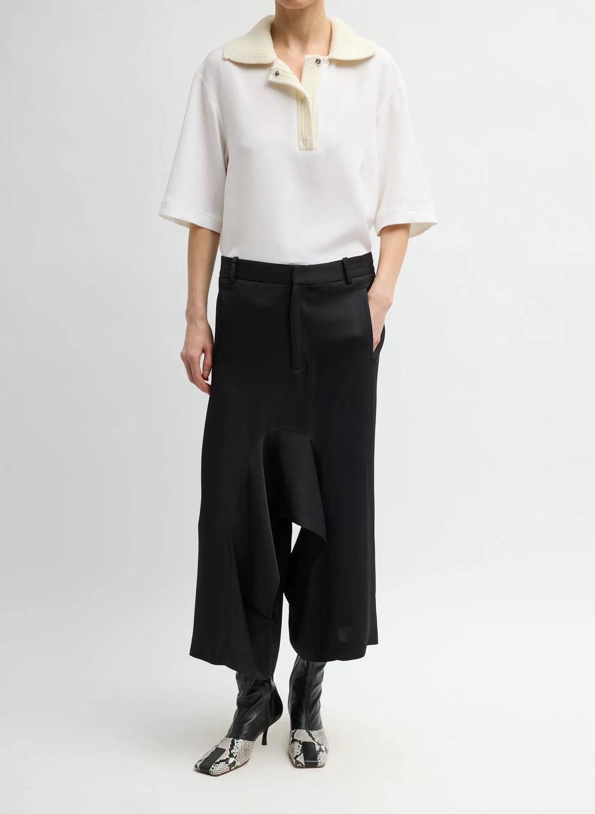 Eco Acetate Viscose Front Drape Culotte
