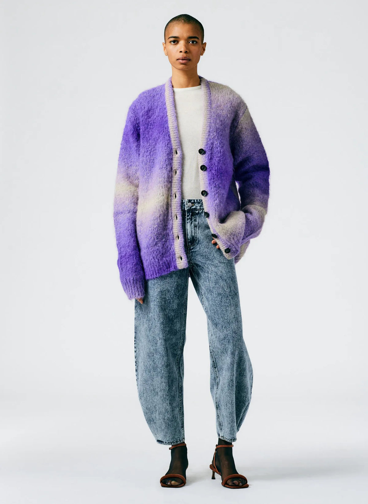 Ombre Superfine Alpaca Grandpa Cardigan