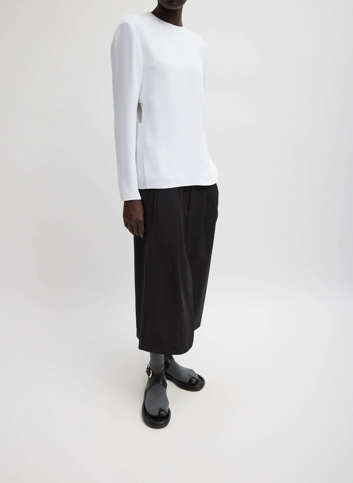 Pebble Sable Paneled Long Sleeve Top