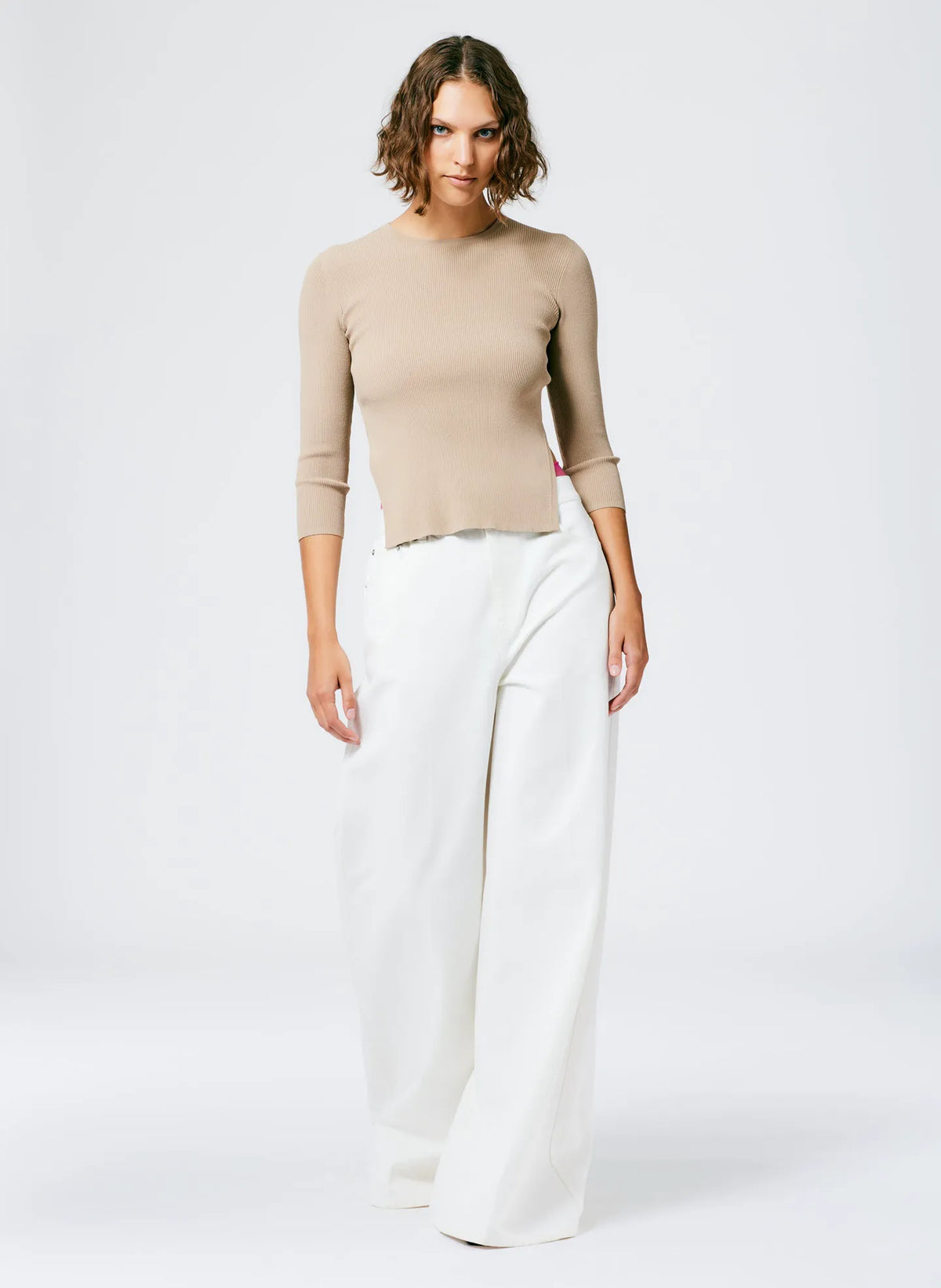 Giselle Stretch Sweater Circle Openback Pullover