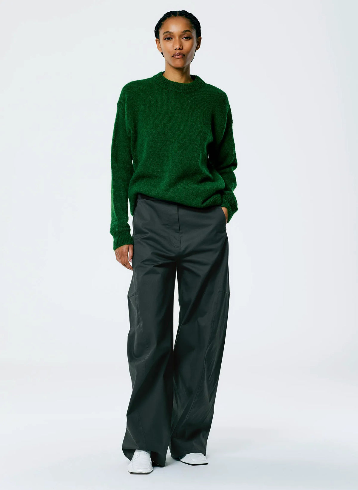 Soft Mohair Crewneck Easy Pullover