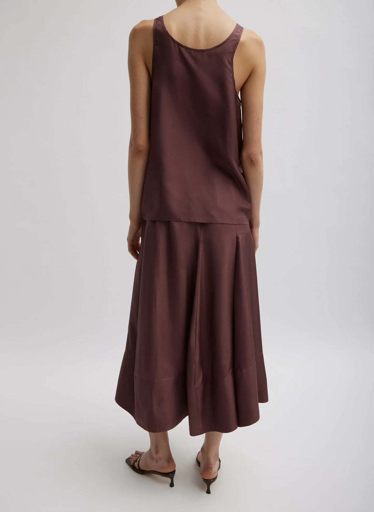 Silk Habutai Circular Seamed Skirt