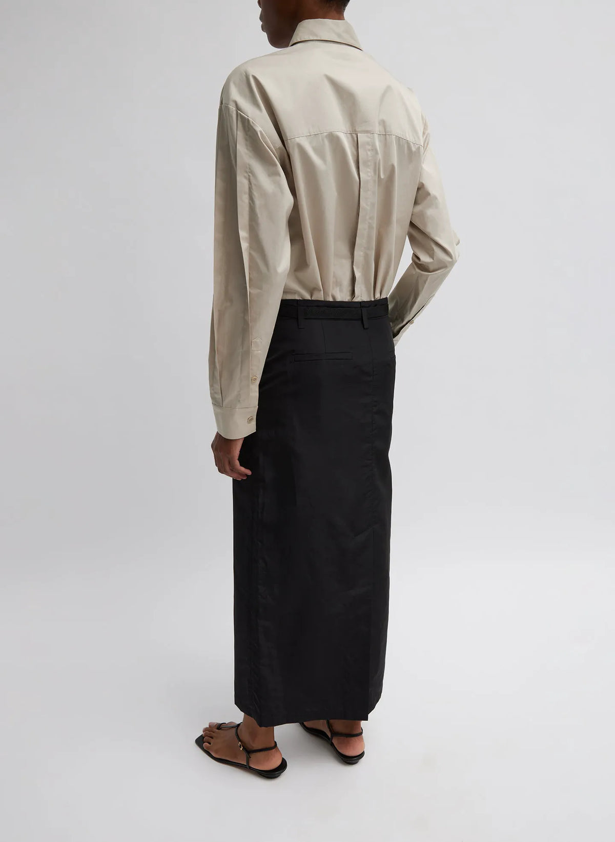 Silk Nylon Maxi Skirt
