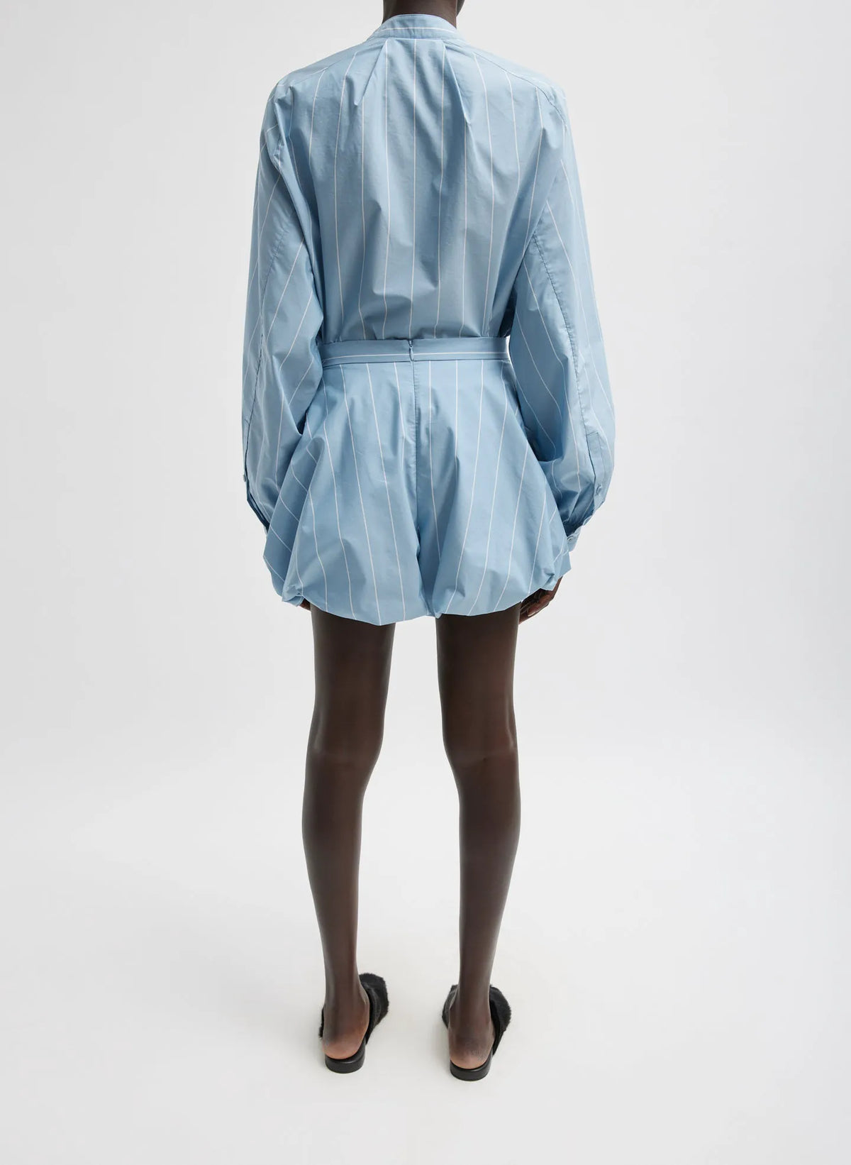 Striped Tech Poplin Bubble Short