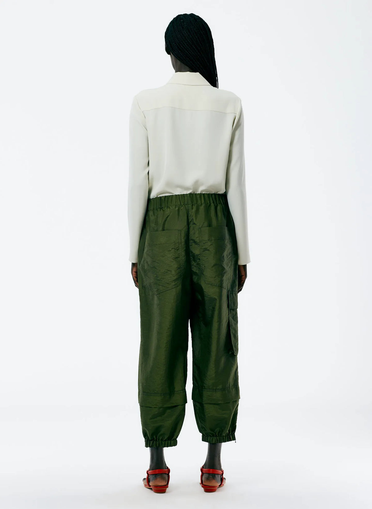 Crispy Nylon Pull On Wilt Jogger- Long