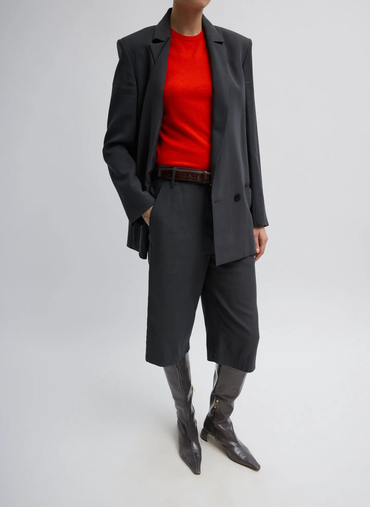 Skinlike Mercerized Wool Soft Sheer Pullover