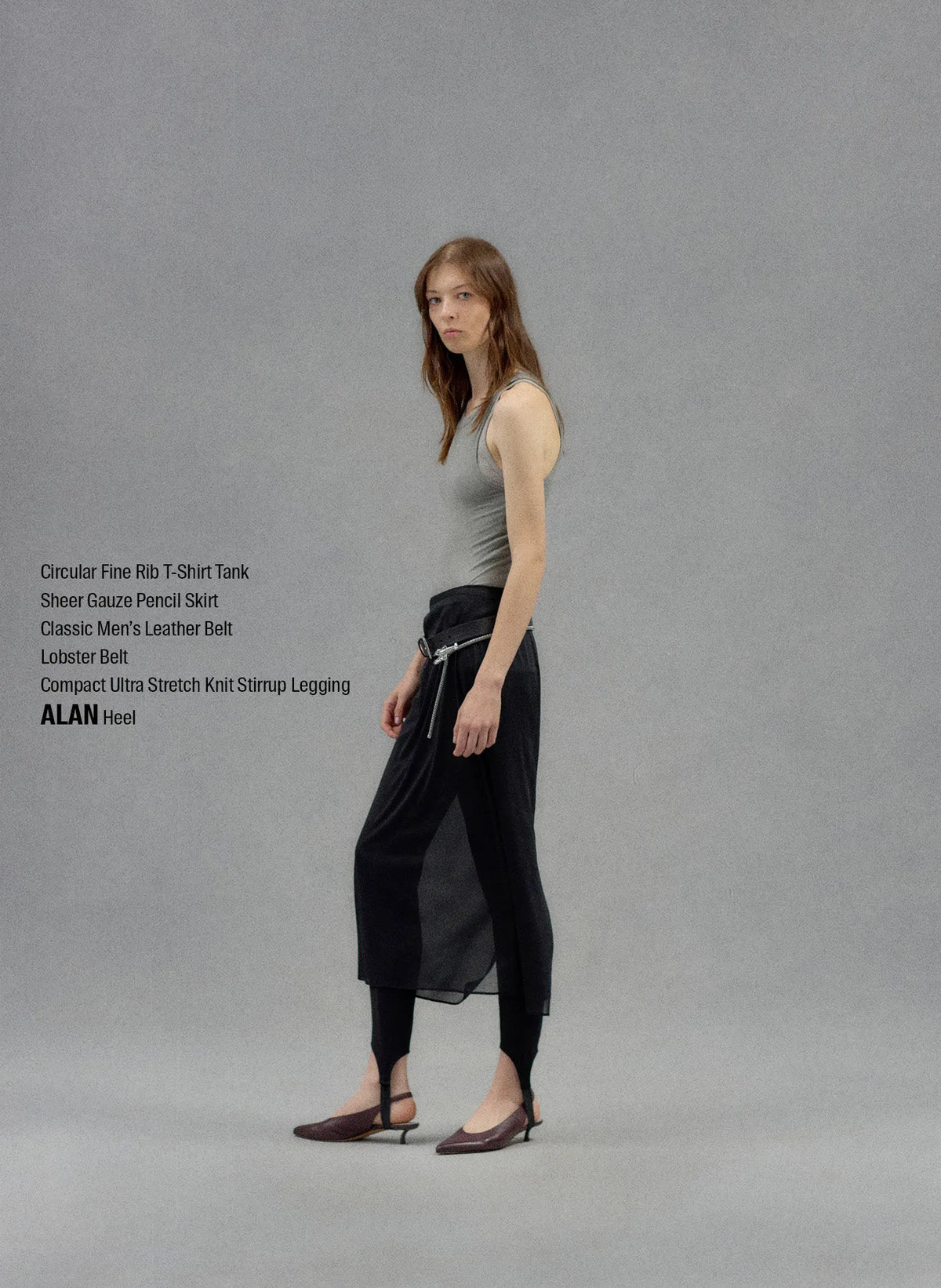 Circular Fine Rib T-Shirt Tank