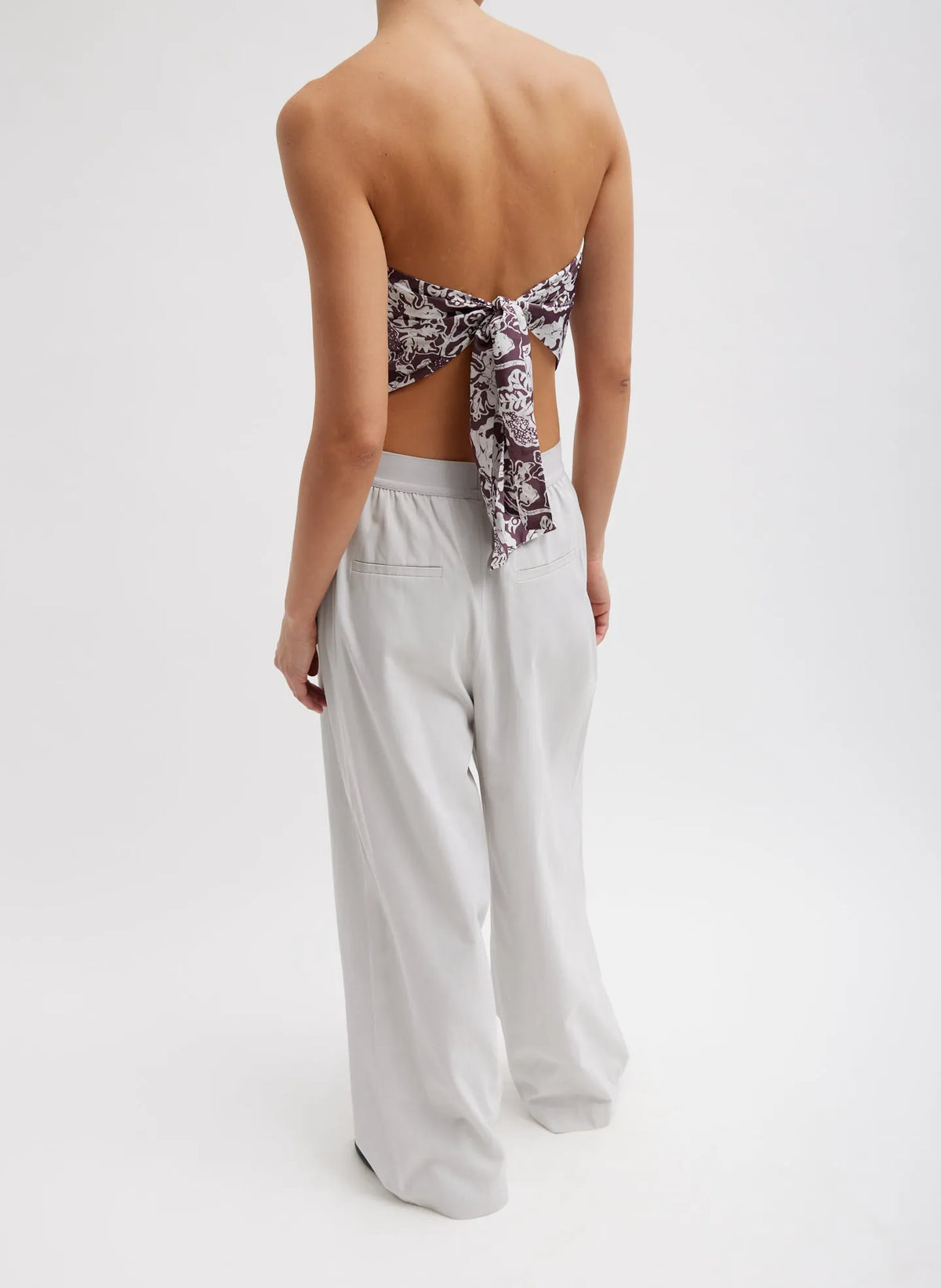 Recycled Nylon Batik Strapless Bandeau