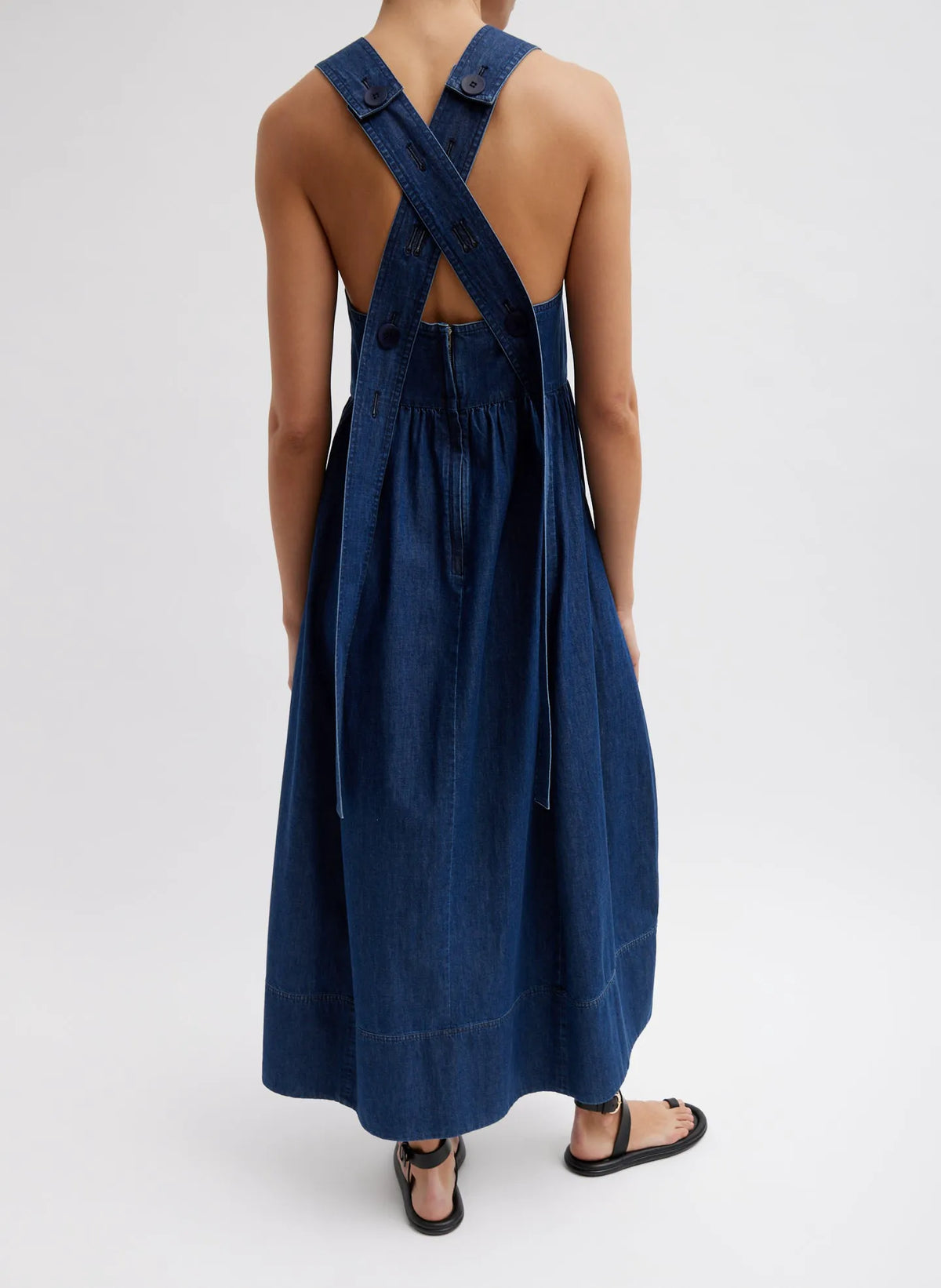 Light Weight Stone Wash Sculpted Dress