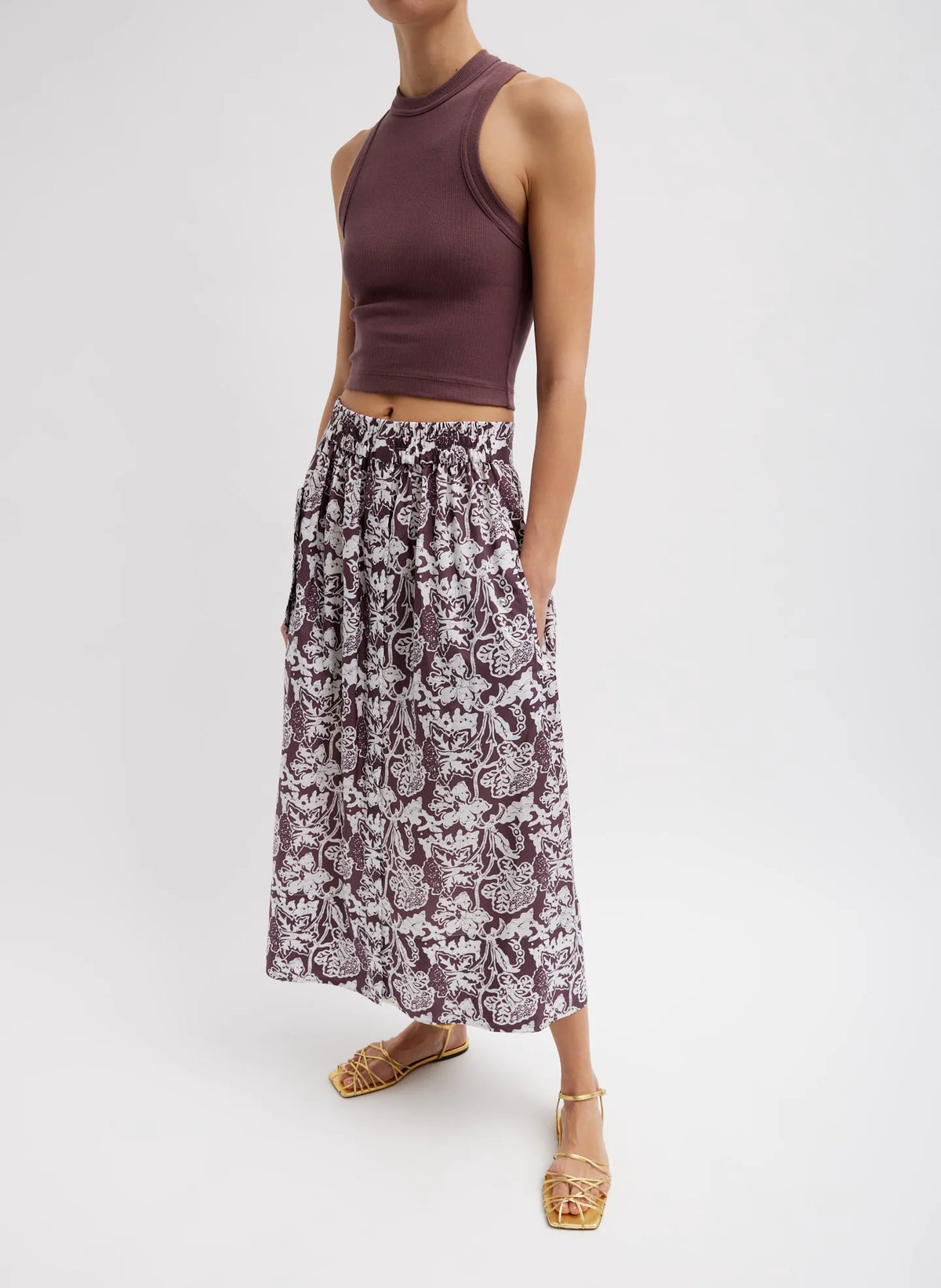 Ribbed T-Shirt Cropped Tank