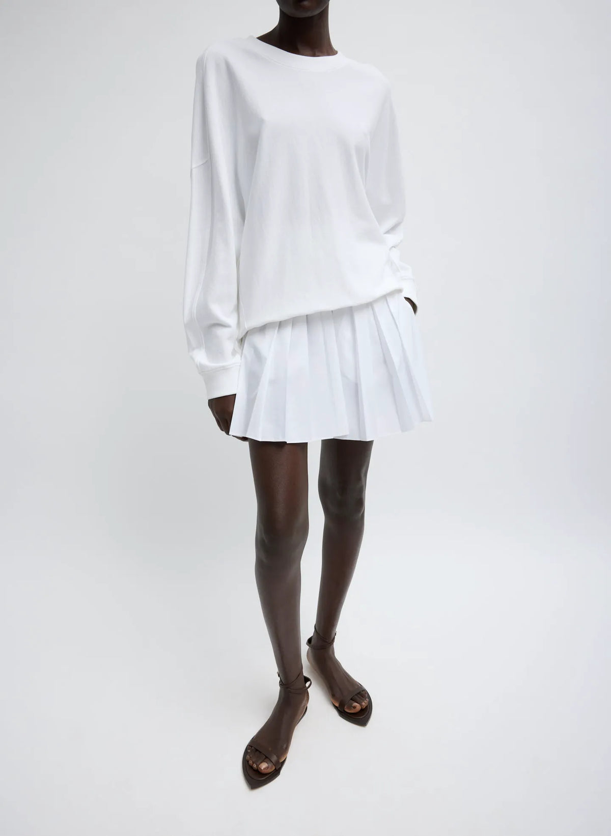 Summer Nylon Pull On Mini Skirt