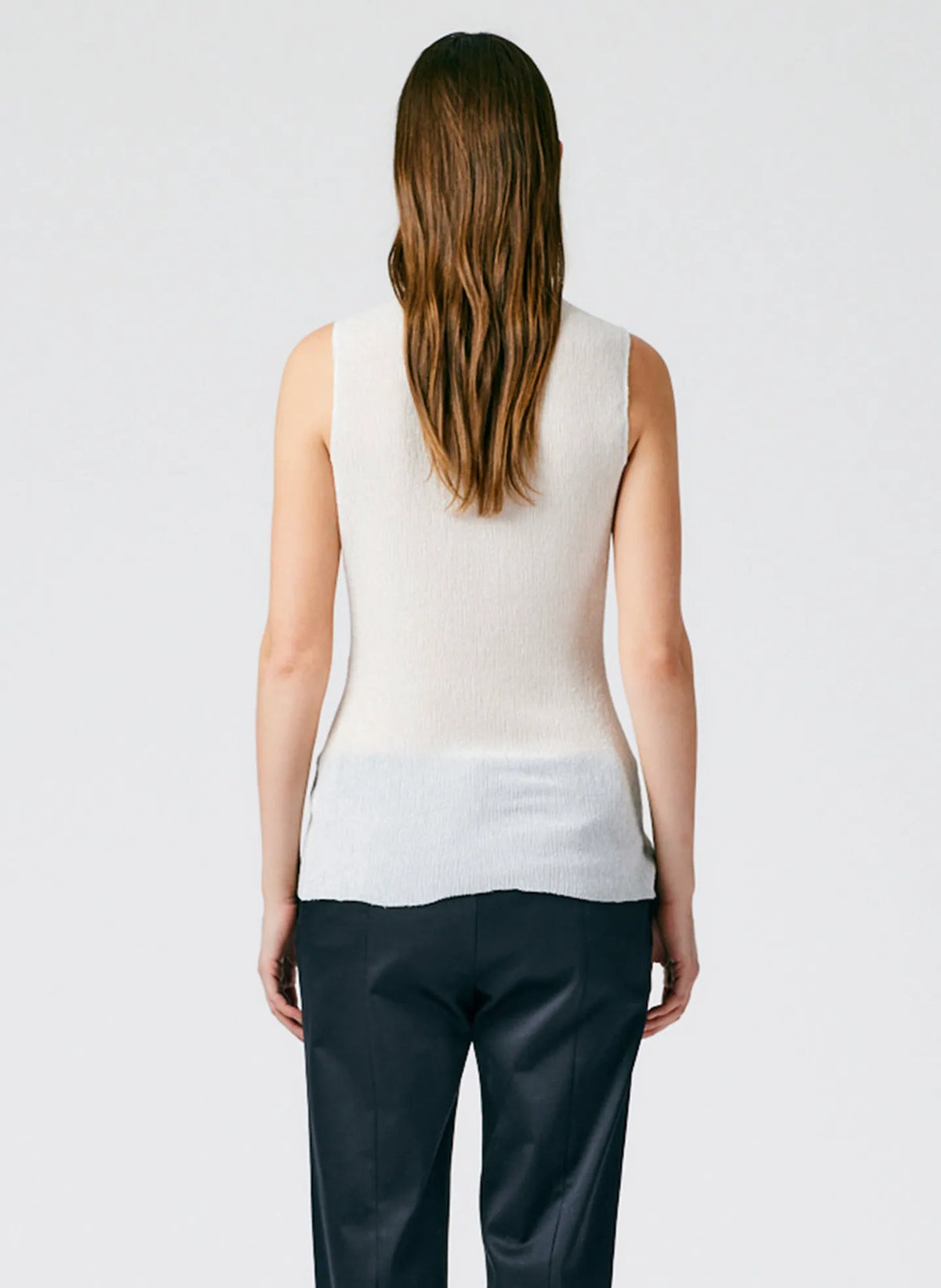 Sage Crinkle Lyocell Fitted Tank