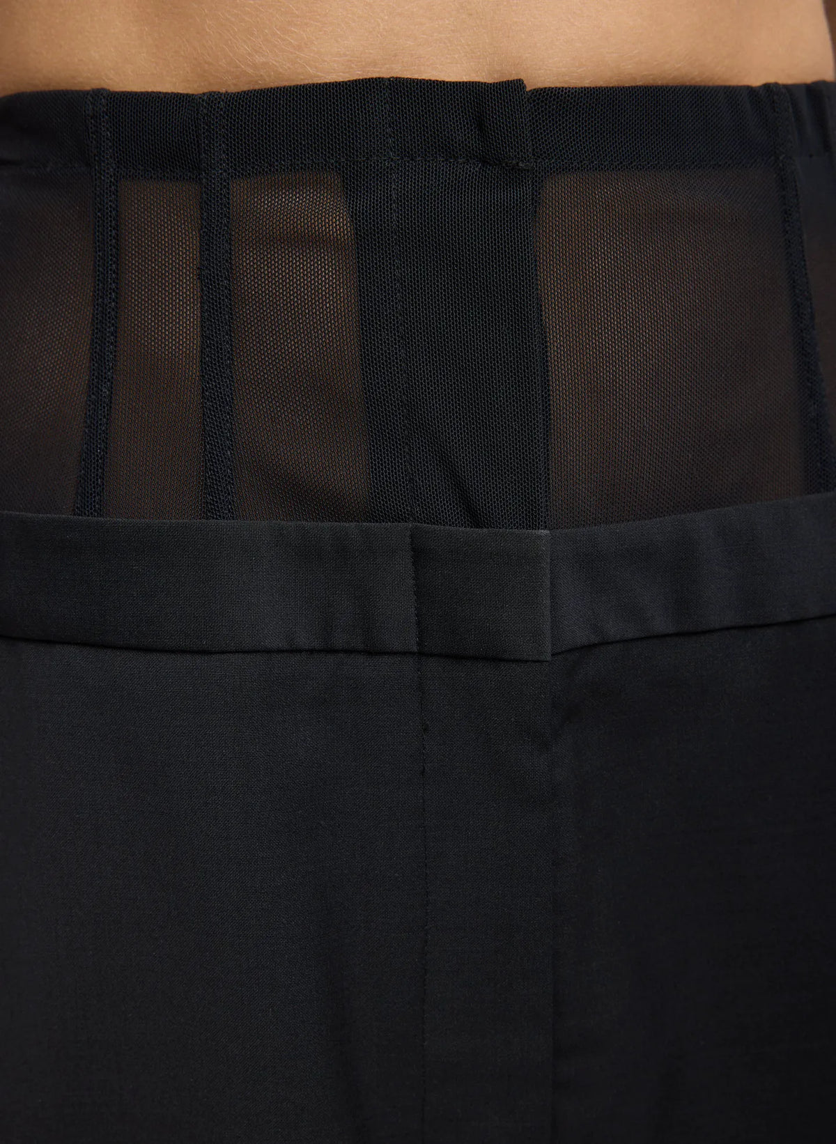 Recycled Tropical Wool Corset Maxi Trouser Skirt