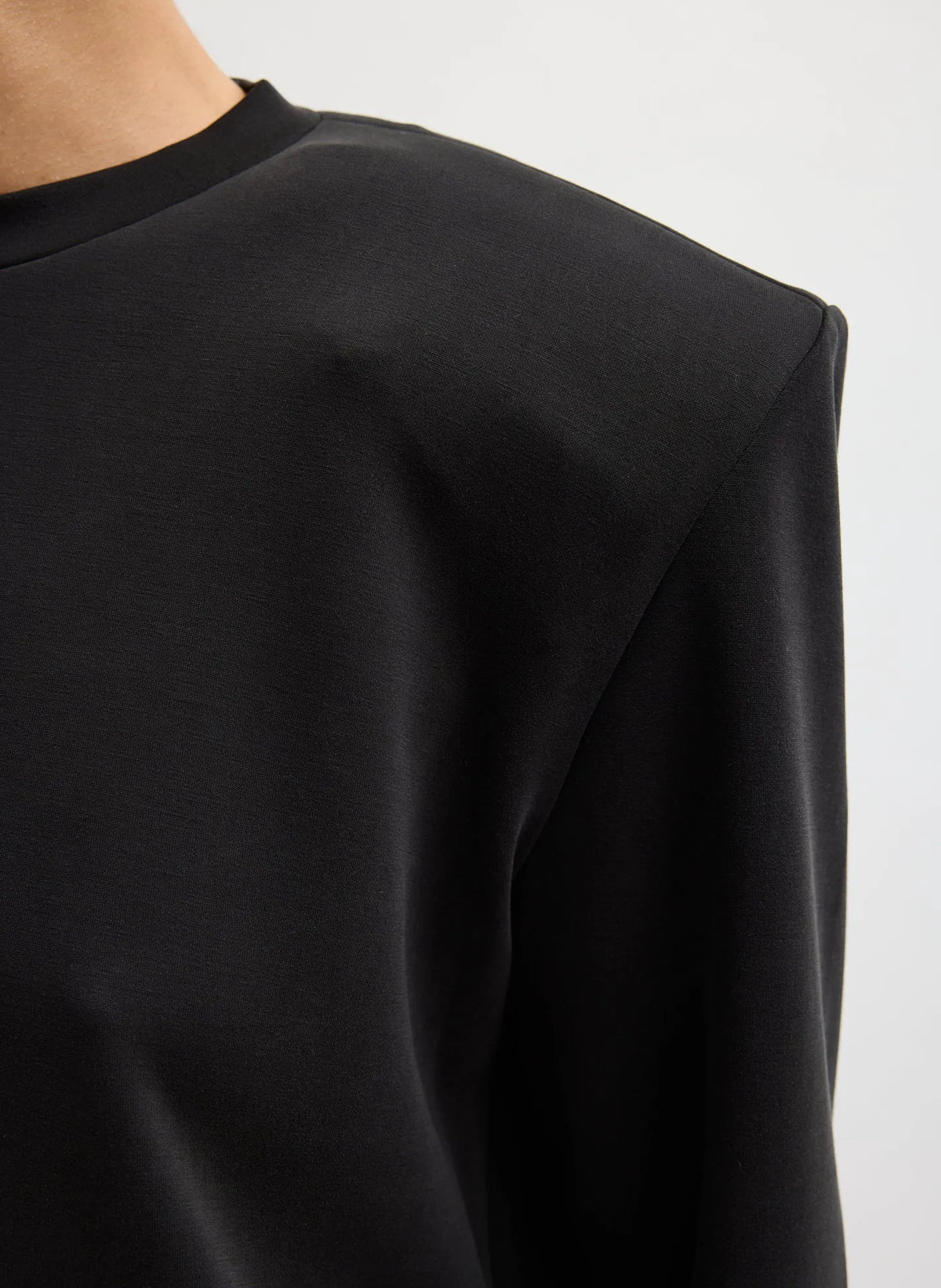 Feather Weight Viscose Neoprene Removable Shoulder Pad Long Sleeve T-Shirt