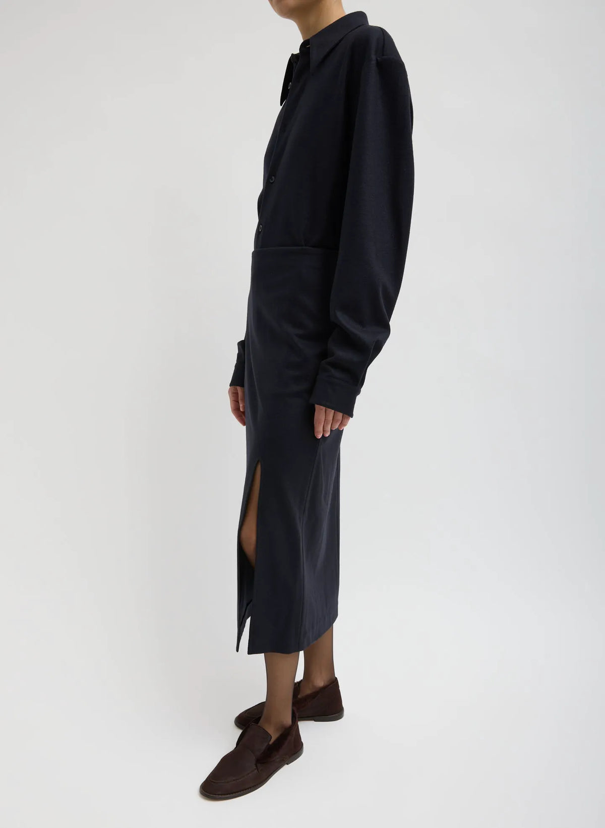 Double Knit Midi Pencil Skirt