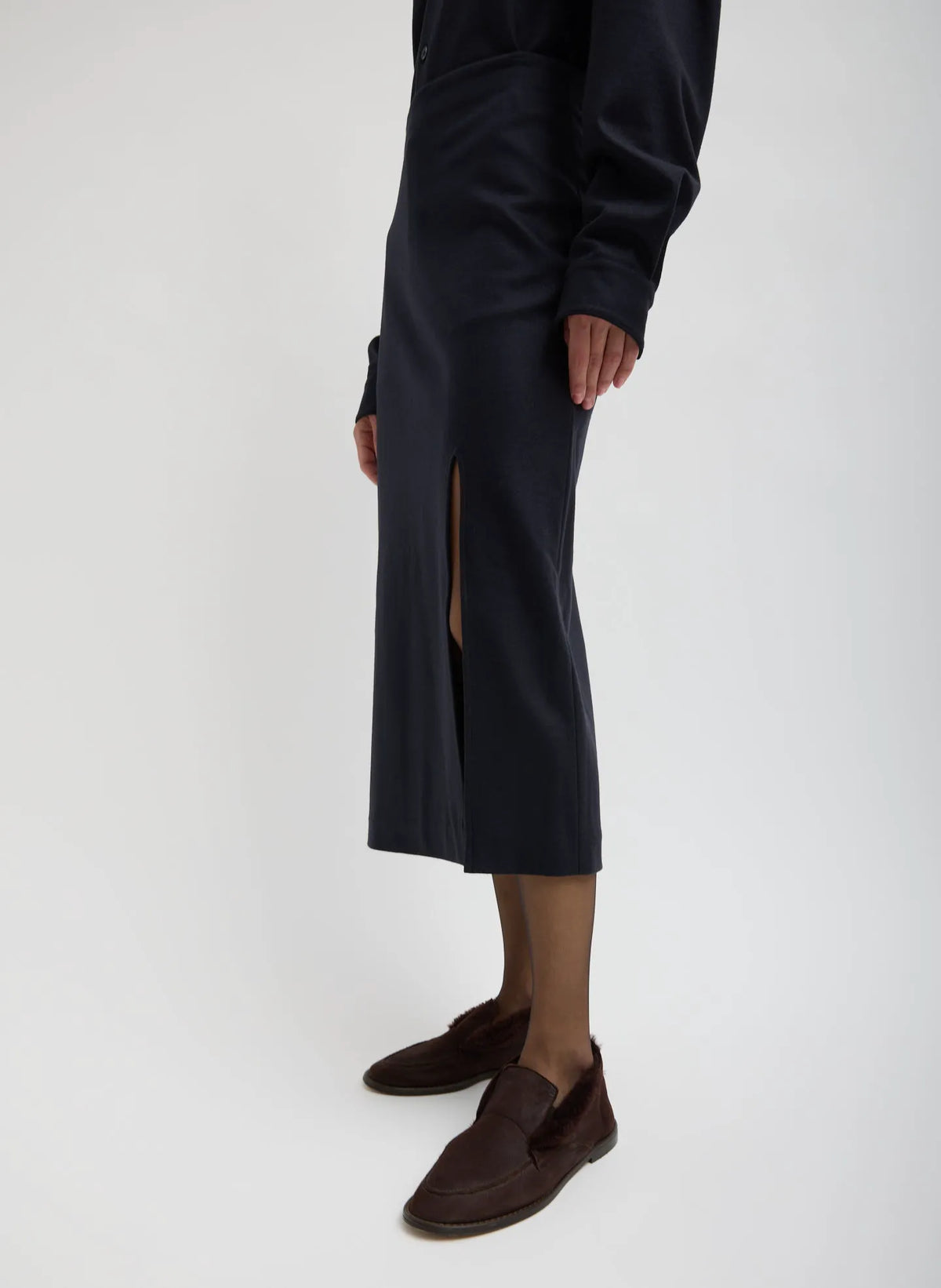 Double Knit Midi Pencil Skirt