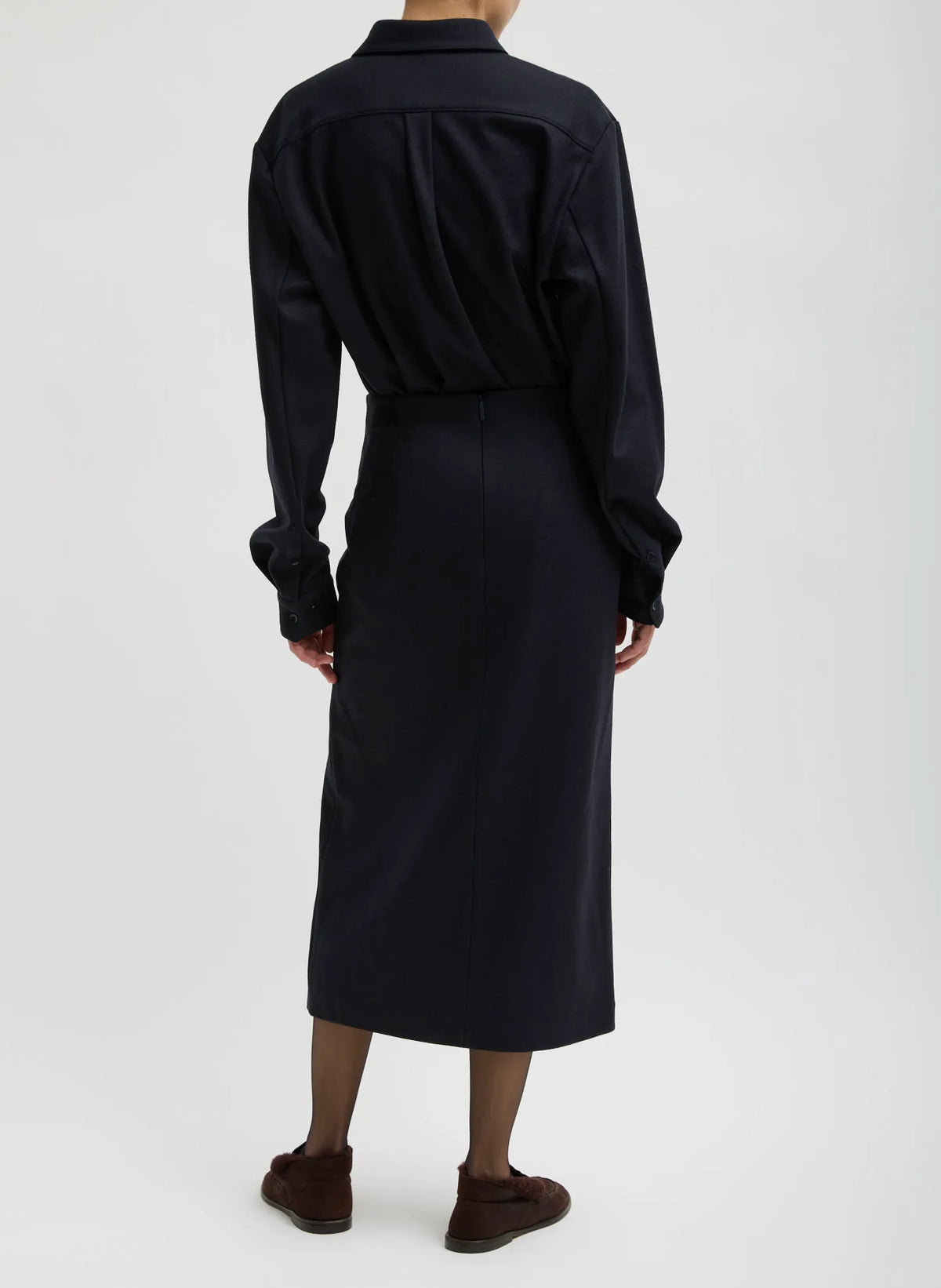Double Knit Midi Pencil Skirt
