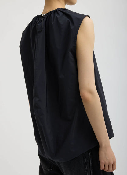 Nylon Shirred Neck Top