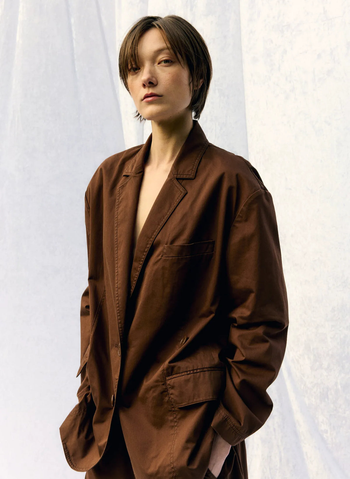 Garment Dyed Silky Cotton Liam Blazer