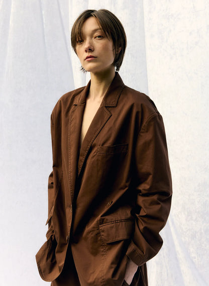Garment Dyed Silky Cotton Liam Blazer