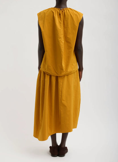 Nylon Shirred Neck Top