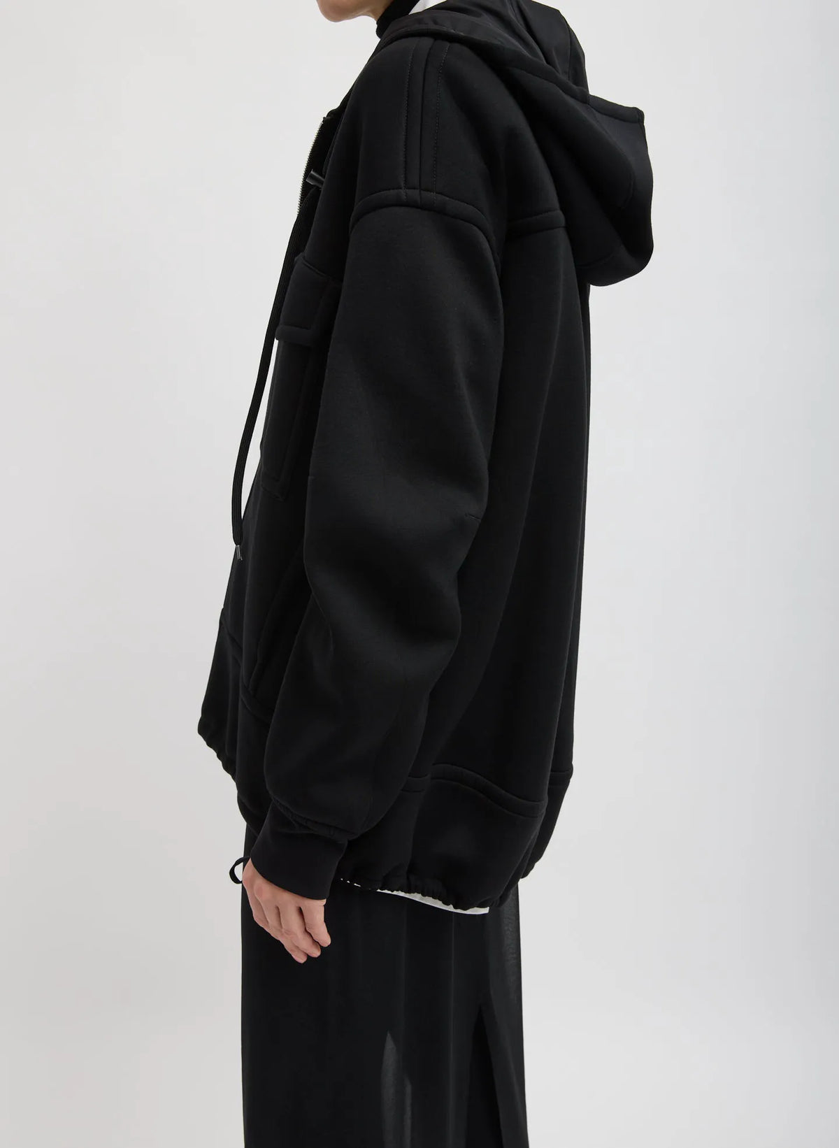 Techy Viscose Zip Up Hoodie