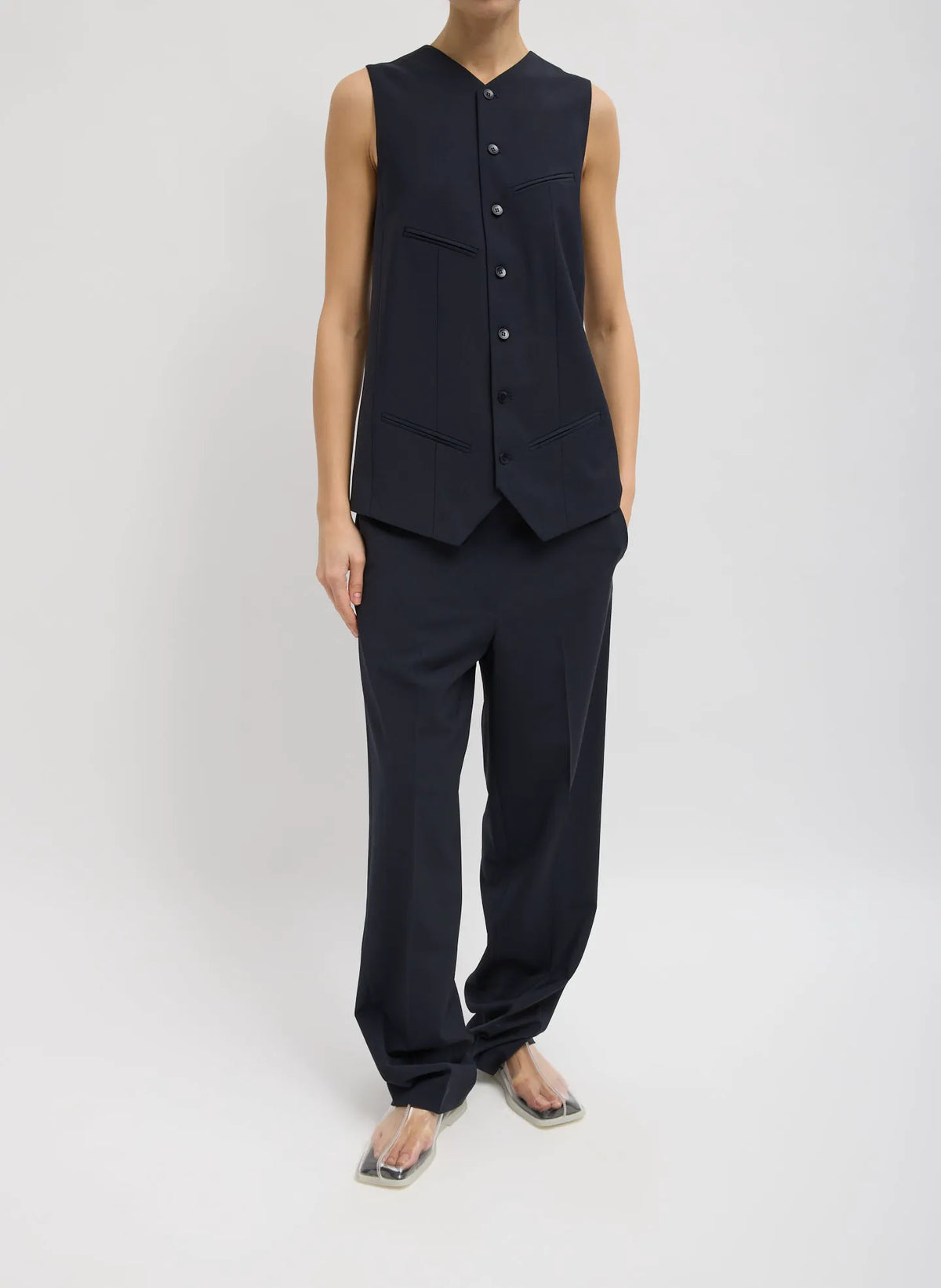 Tropical Wool Easy Vest