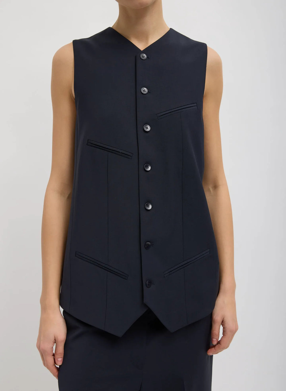 Tropical Wool Easy Vest
