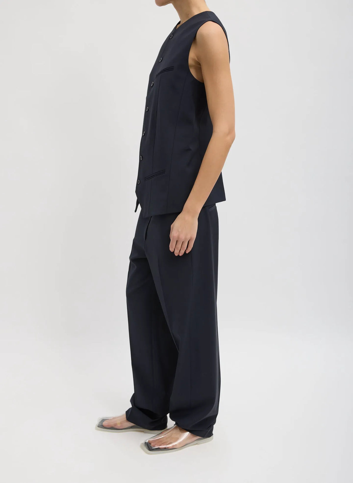 Tropical Wool Easy Vest
