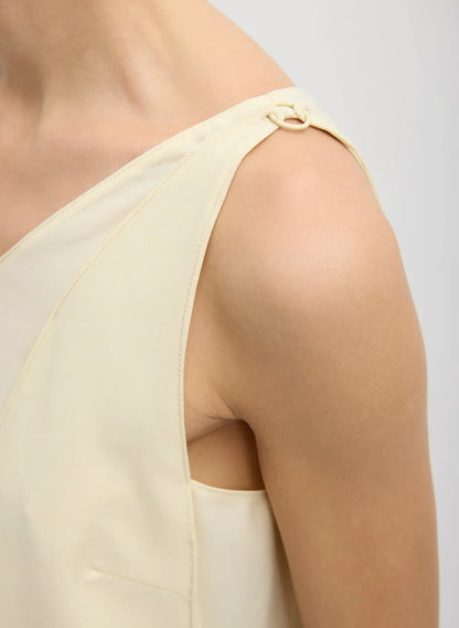 Tropical Wool Sleeveless Paneled Tunic