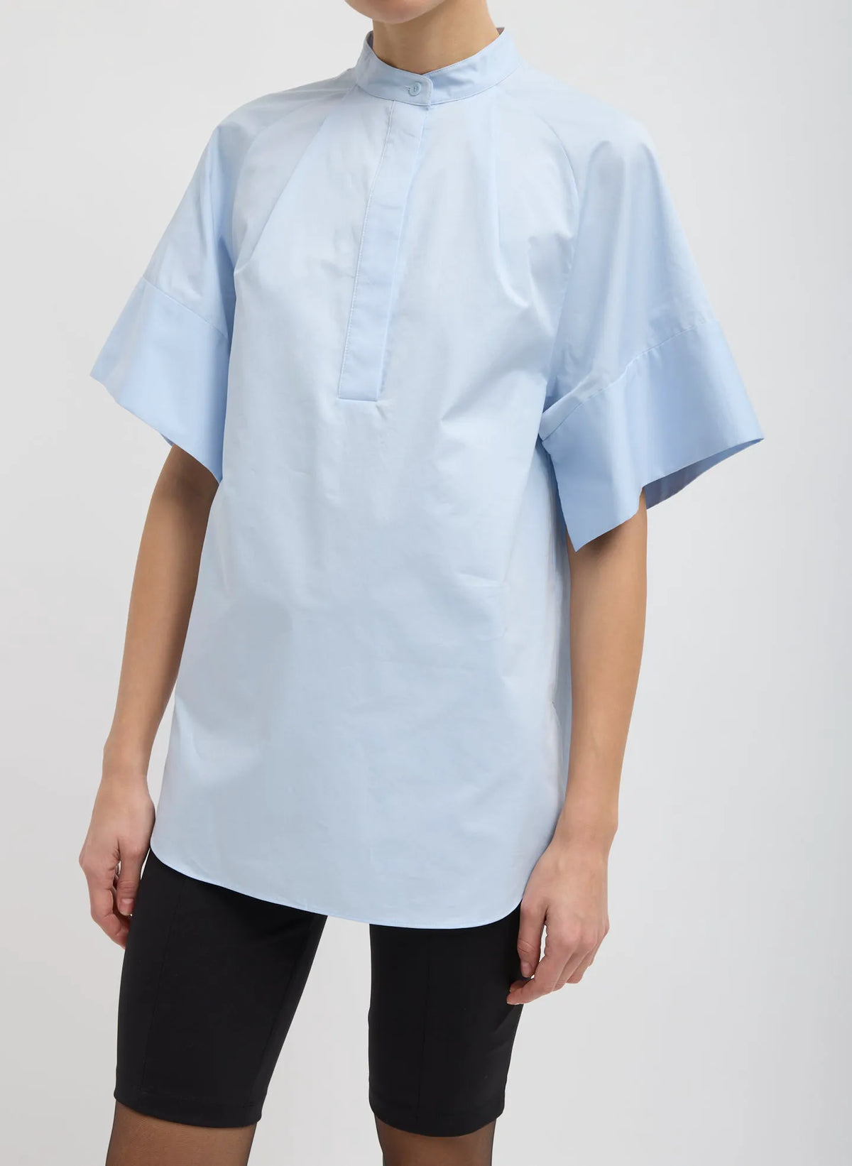 Eco Poplin Raglan Tucked Short Sleeve Shirt