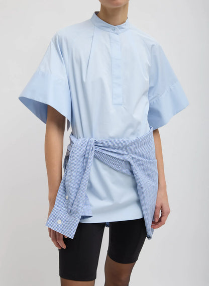 Eco Poplin Raglan Tucked Short Sleeve Shirt