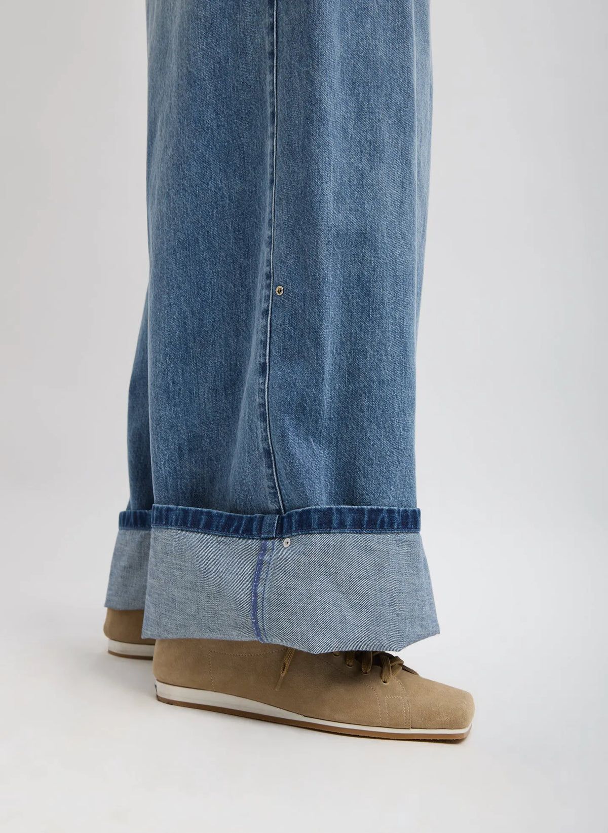Spring Denim Triple Pleat Jean