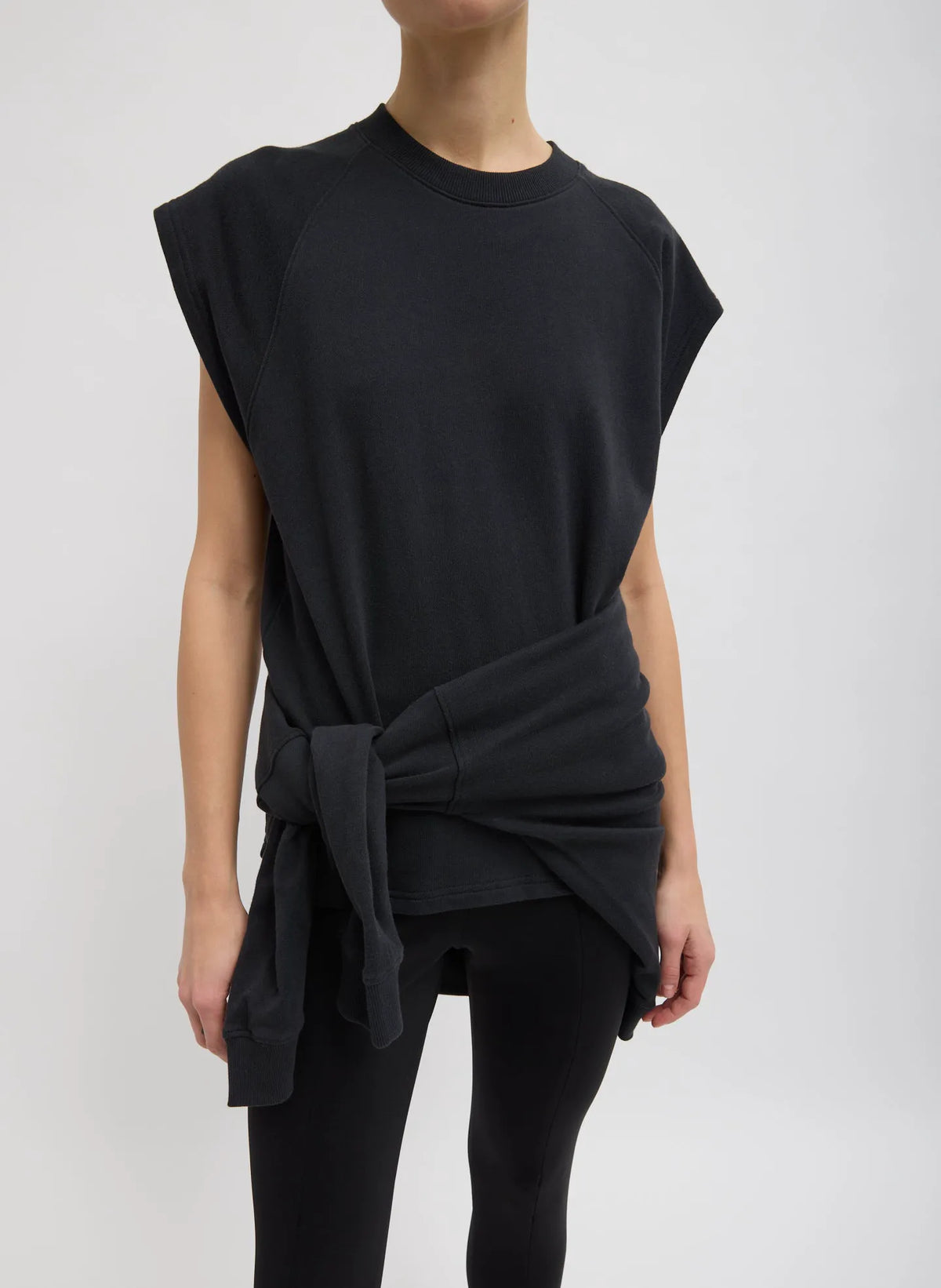 Light Weight Sweatshirting Sleeveless Easy Top