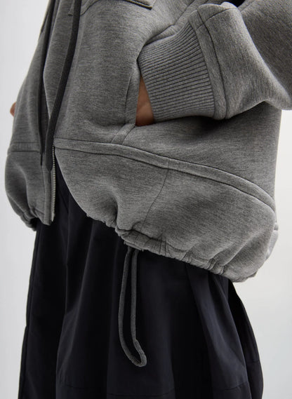 Techy Viscose Zip Up Hoodie