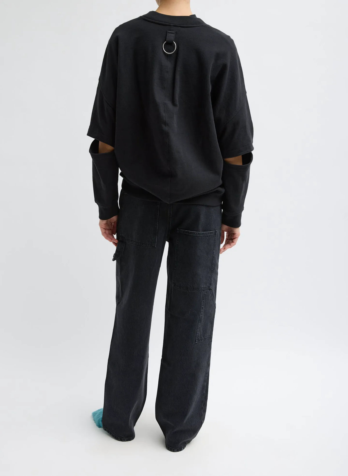 Black Denim Slouchy Carpenter Jean