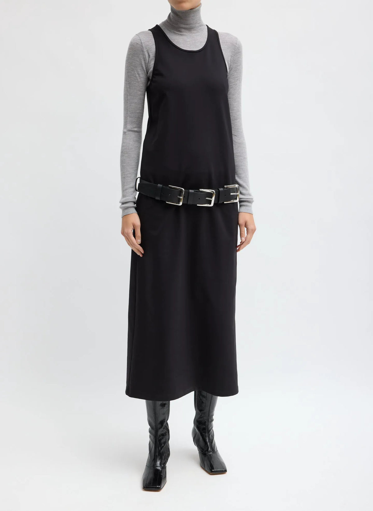 Compact Ultra Stretch Knit Sleeveless Dress