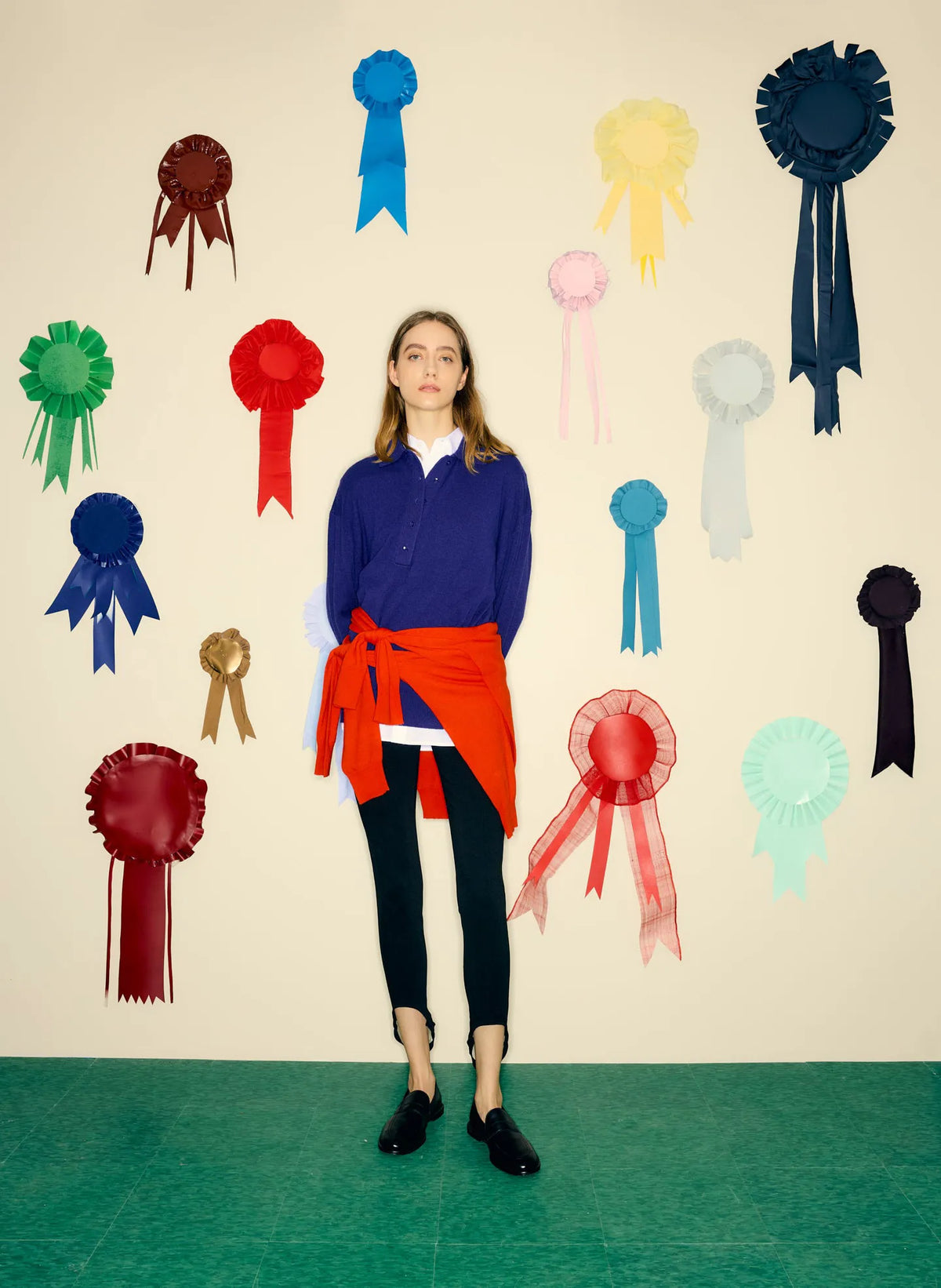 Washable Cashmere Easy Polo Sweater