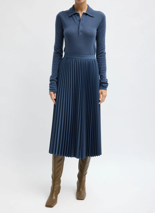Tropical Wool Pleating Sunray Skirt