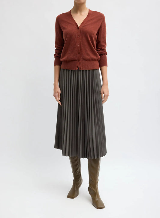 Tropical Wool Pleating Sunray Skirt